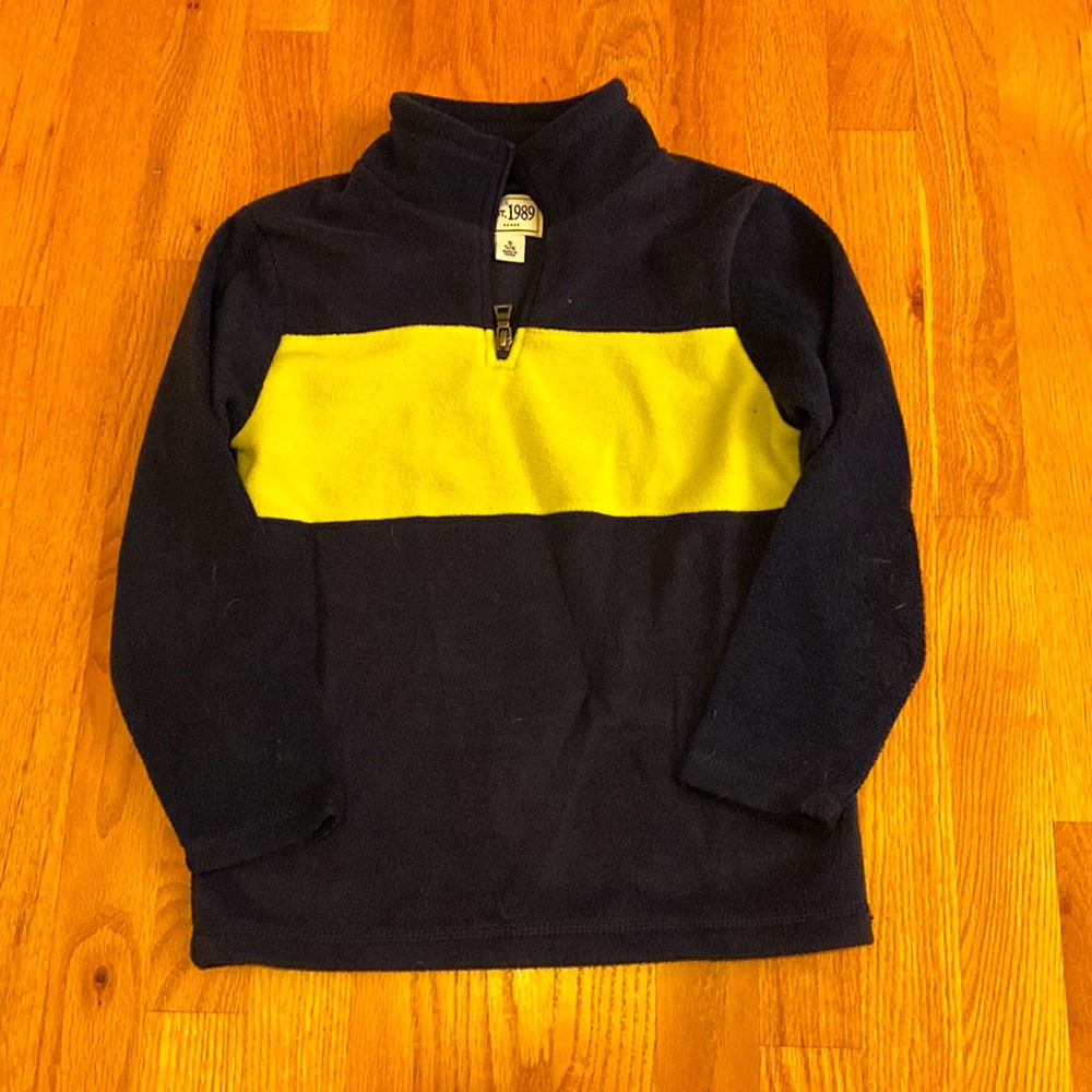 Navy Blue and Yellow Fleece